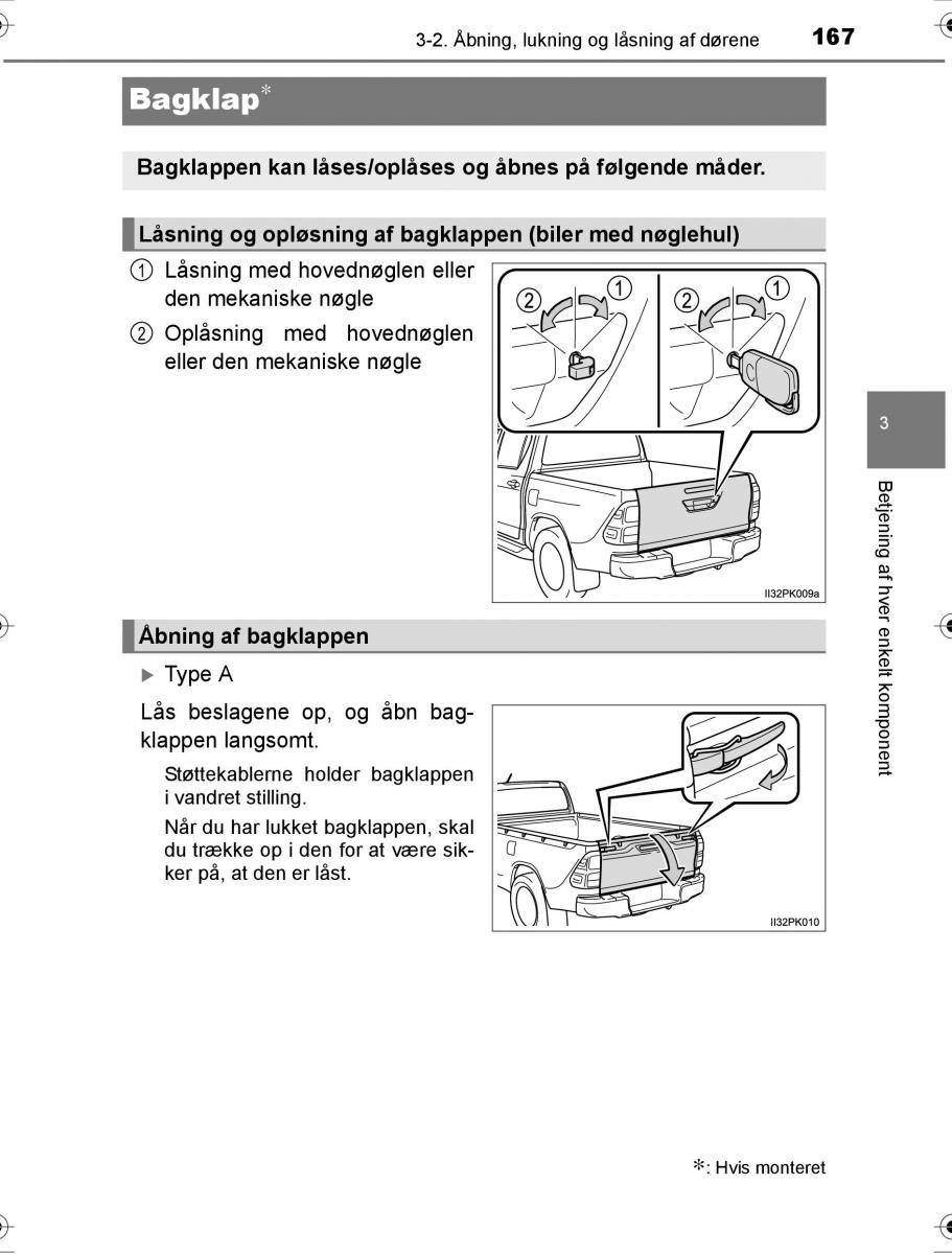 Toyota Hilux VIII 8 AN120 AN130 Bilens instruktionsbog / page 167