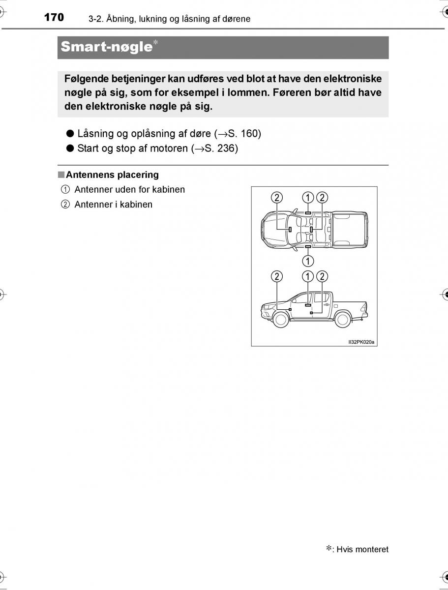 Toyota Hilux VIII 8 AN120 AN130 Bilens instruktionsbog / page 170