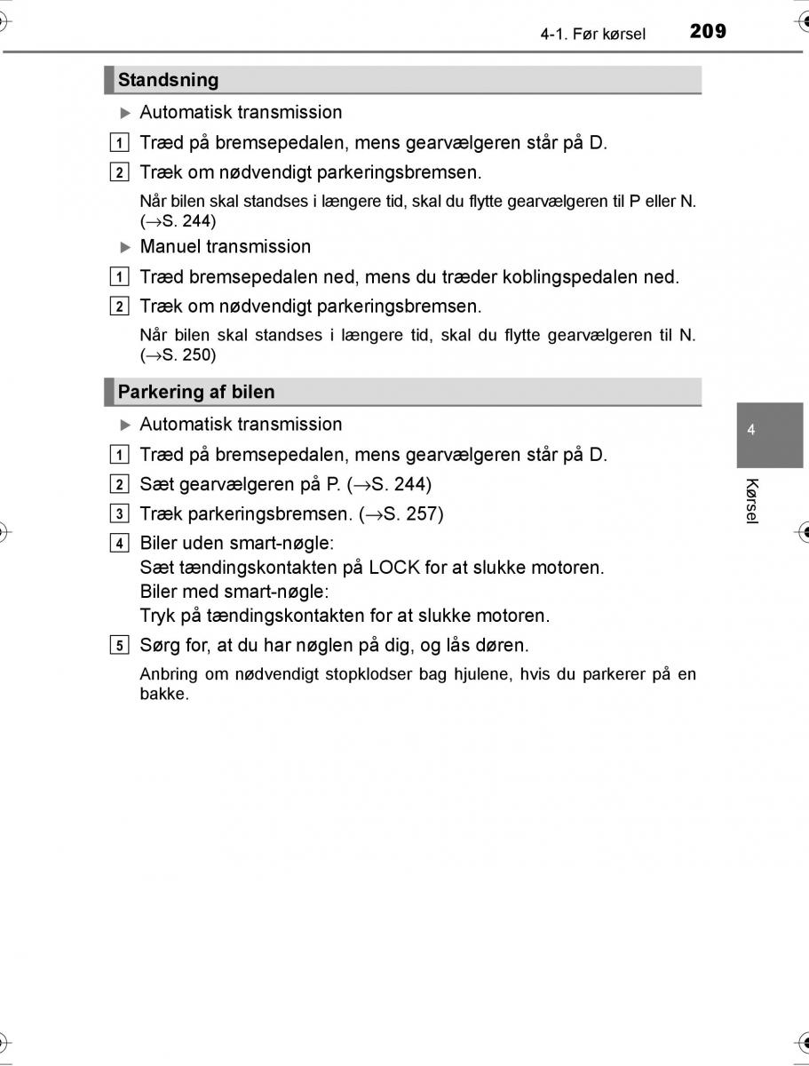 Toyota Hilux VIII 8 AN120 AN130 Bilens instruktionsbog / page 209