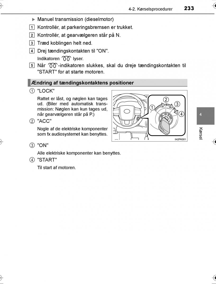 Toyota Hilux VIII 8 AN120 AN130 Bilens instruktionsbog / page 233