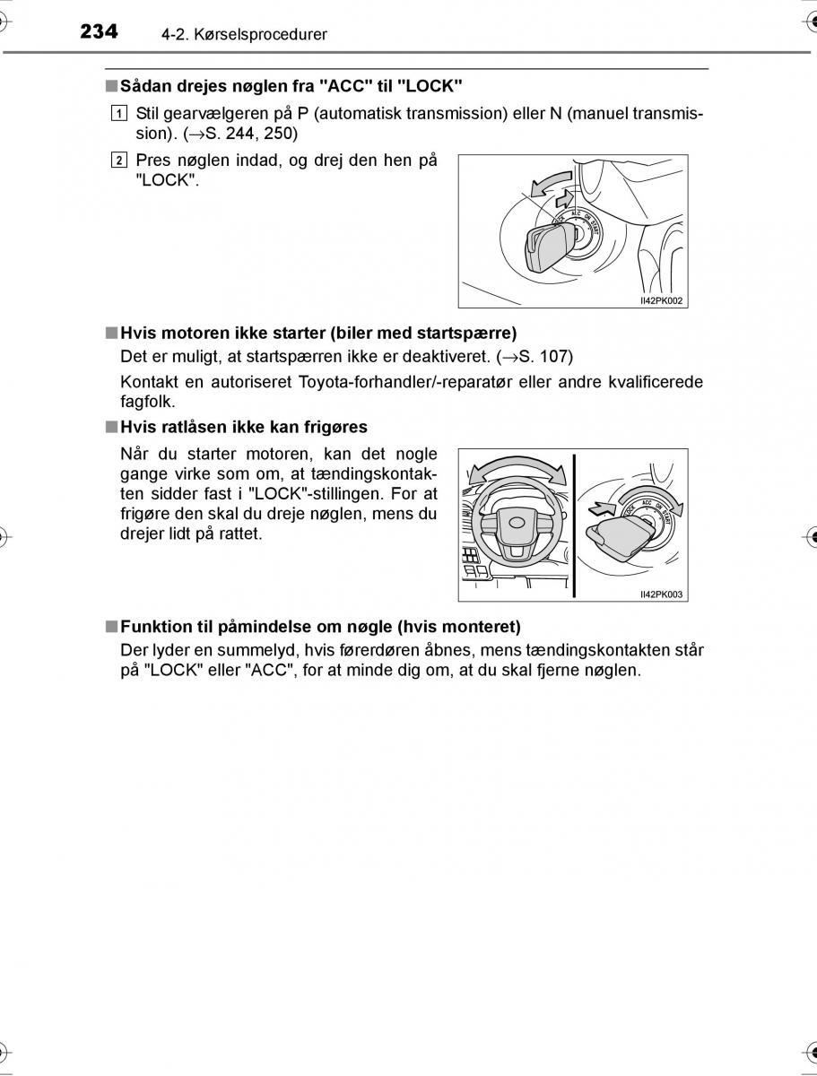 Toyota Hilux VIII 8 AN120 AN130 Bilens instruktionsbog / page 234