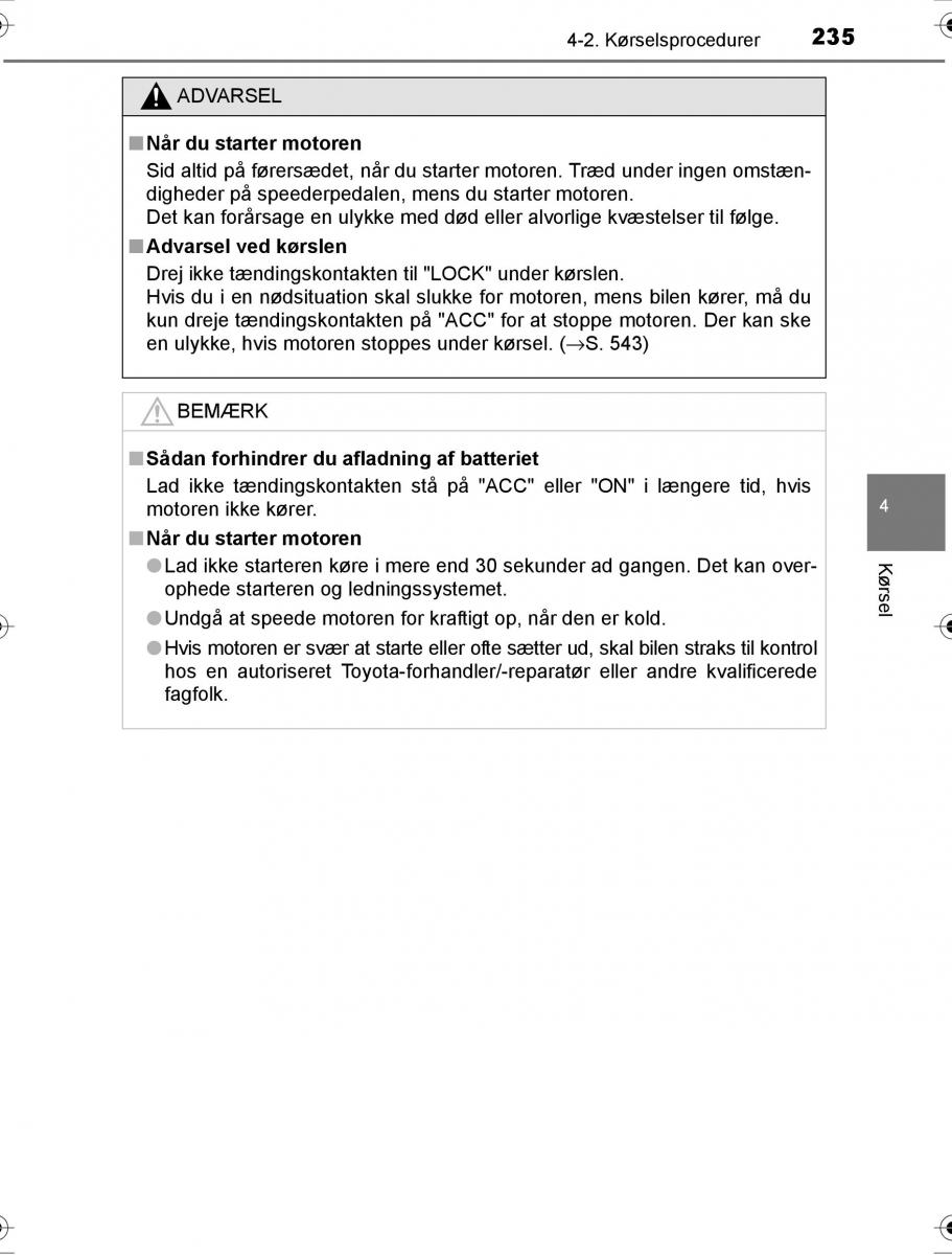 Toyota Hilux VIII 8 AN120 AN130 Bilens instruktionsbog / page 235