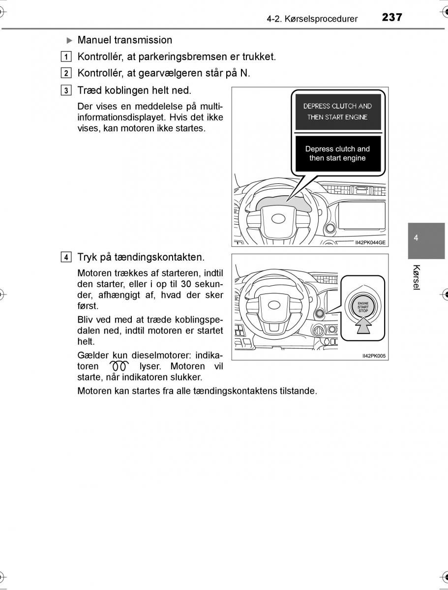 Toyota Hilux VIII 8 AN120 AN130 Bilens instruktionsbog / page 237