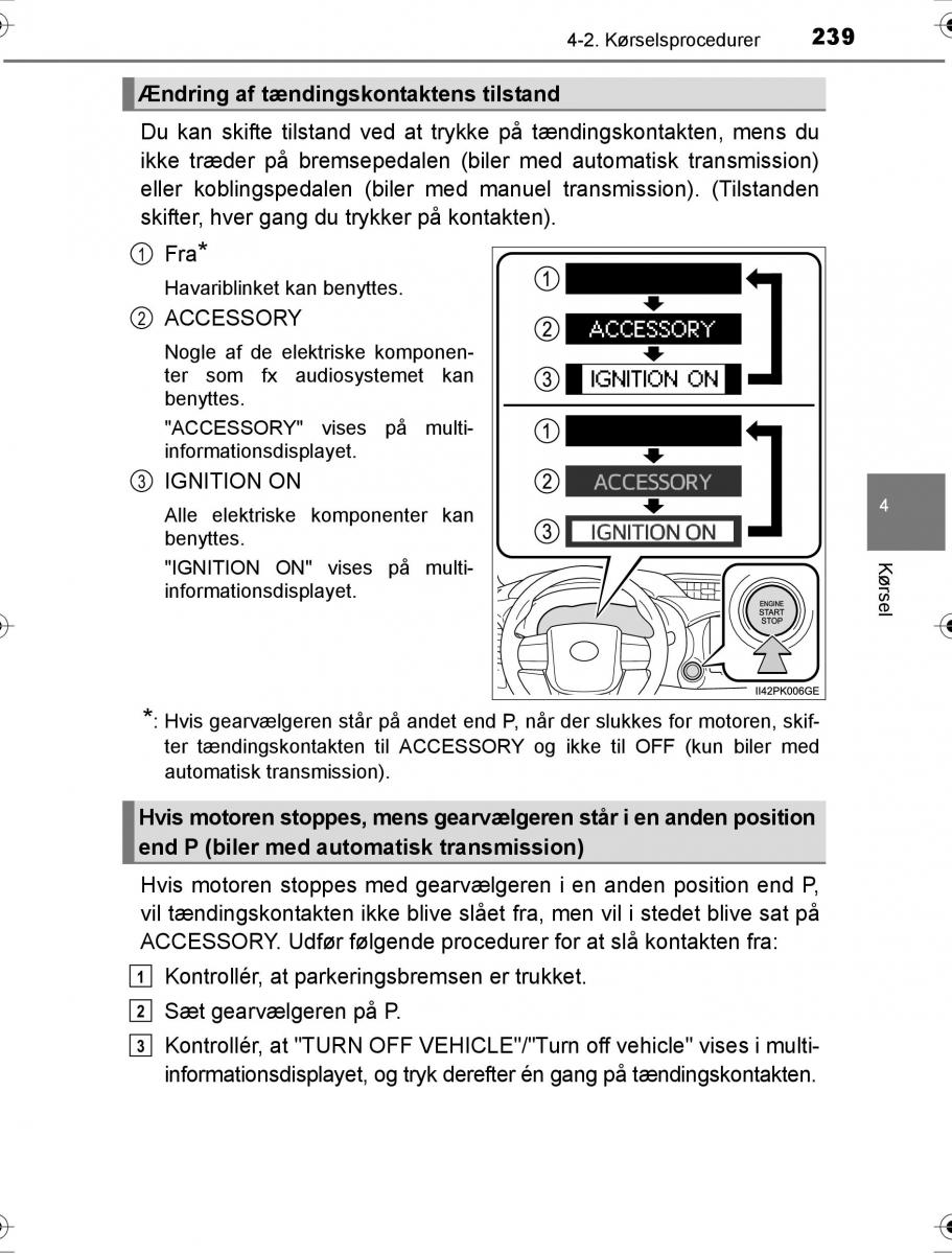 Toyota Hilux VIII 8 AN120 AN130 Bilens instruktionsbog / page 239