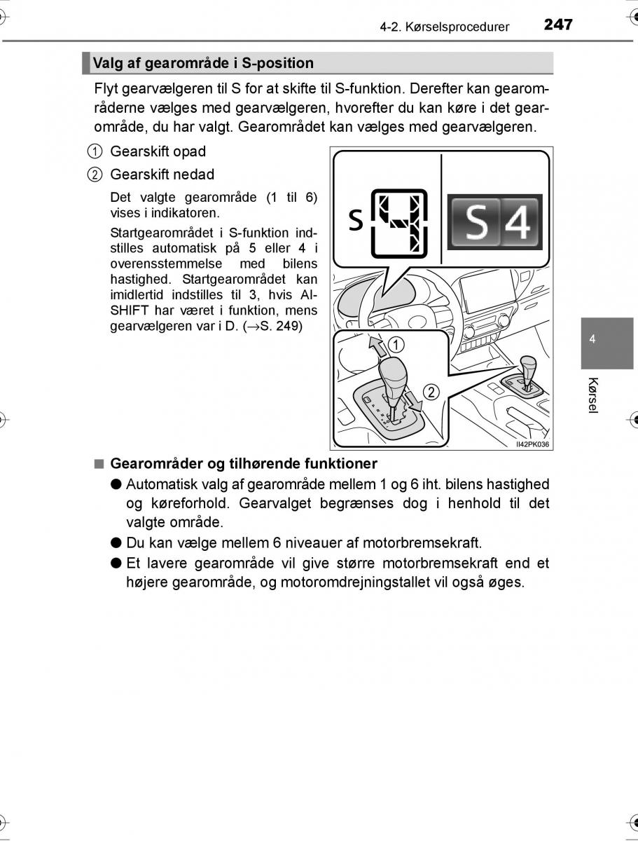 Toyota Hilux VIII 8 AN120 AN130 Bilens instruktionsbog / page 247