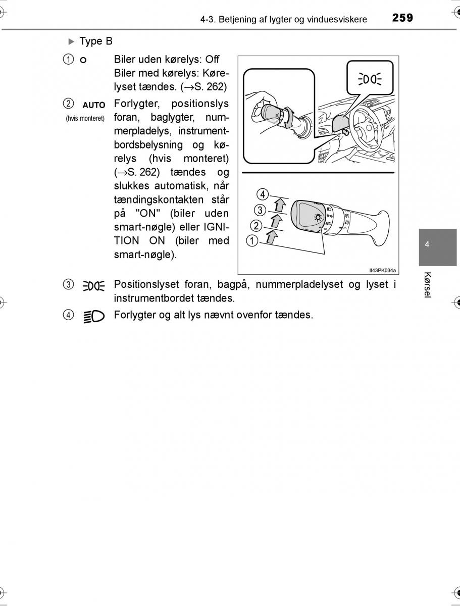 Toyota Hilux VIII 8 AN120 AN130 Bilens instruktionsbog / page 259