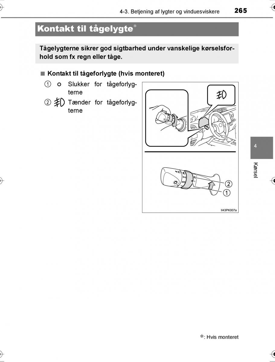 Toyota Hilux VIII 8 AN120 AN130 Bilens instruktionsbog / page 265