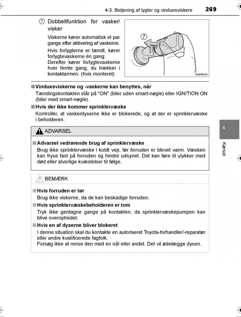 Toyota Hilux VIII 8 AN120 AN130 Bilens instruktionsbog / page 269