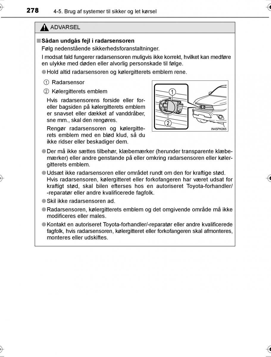 Toyota Hilux VIII 8 AN120 AN130 Bilens instruktionsbog / page 278