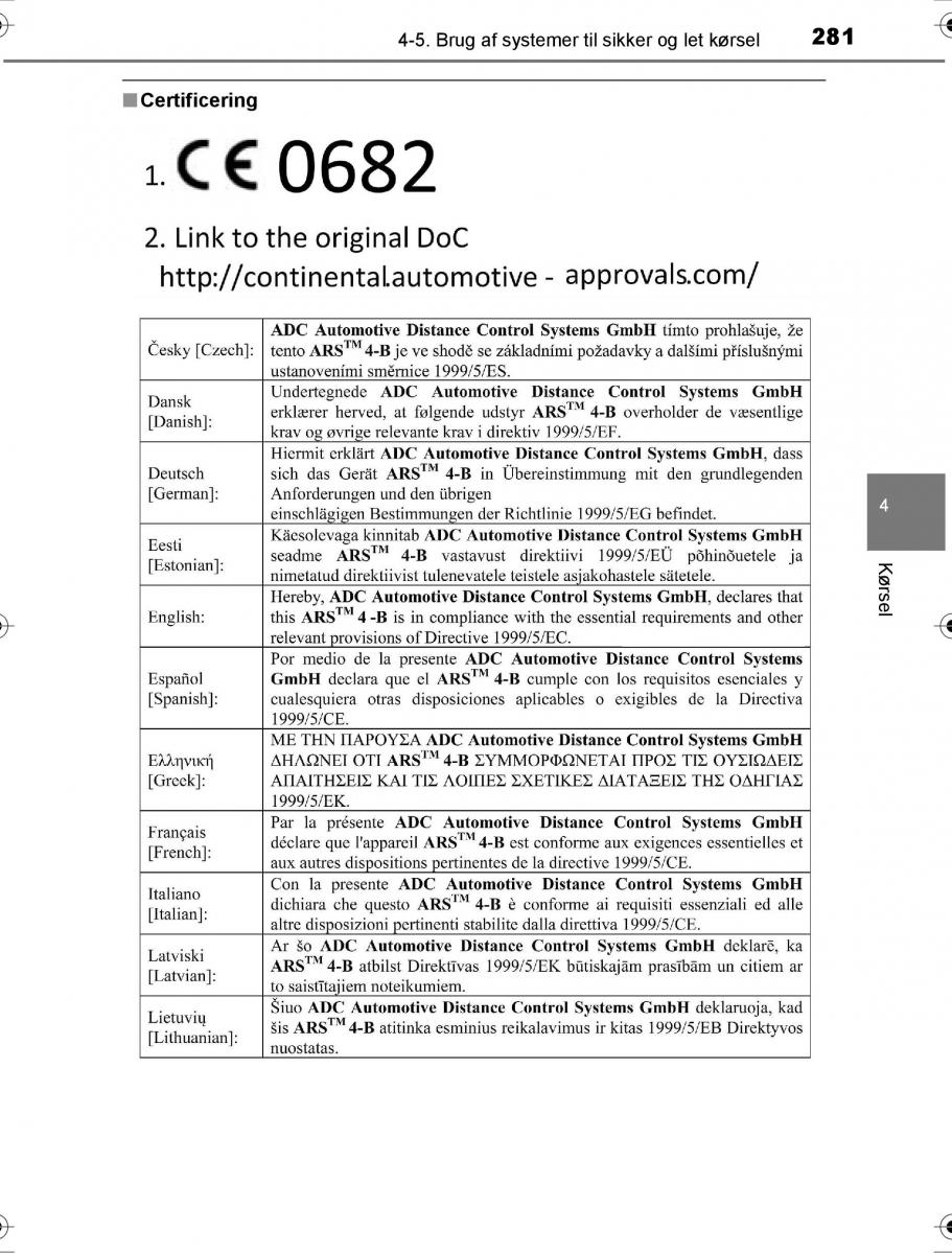 Toyota Hilux VIII 8 AN120 AN130 Bilens instruktionsbog / page 281