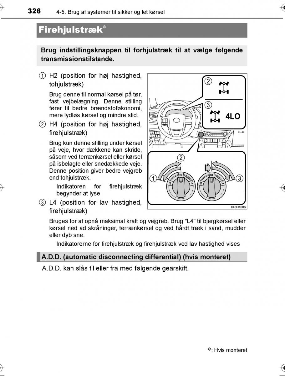 Toyota Hilux VIII 8 AN120 AN130 Bilens instruktionsbog / page 326