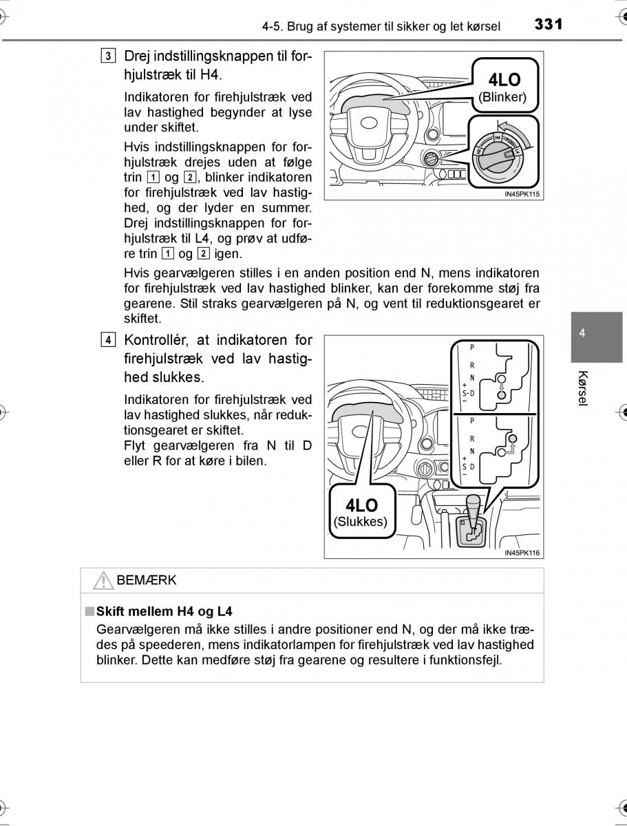 Toyota Hilux VIII 8 AN120 AN130 Bilens instruktionsbog / page 331