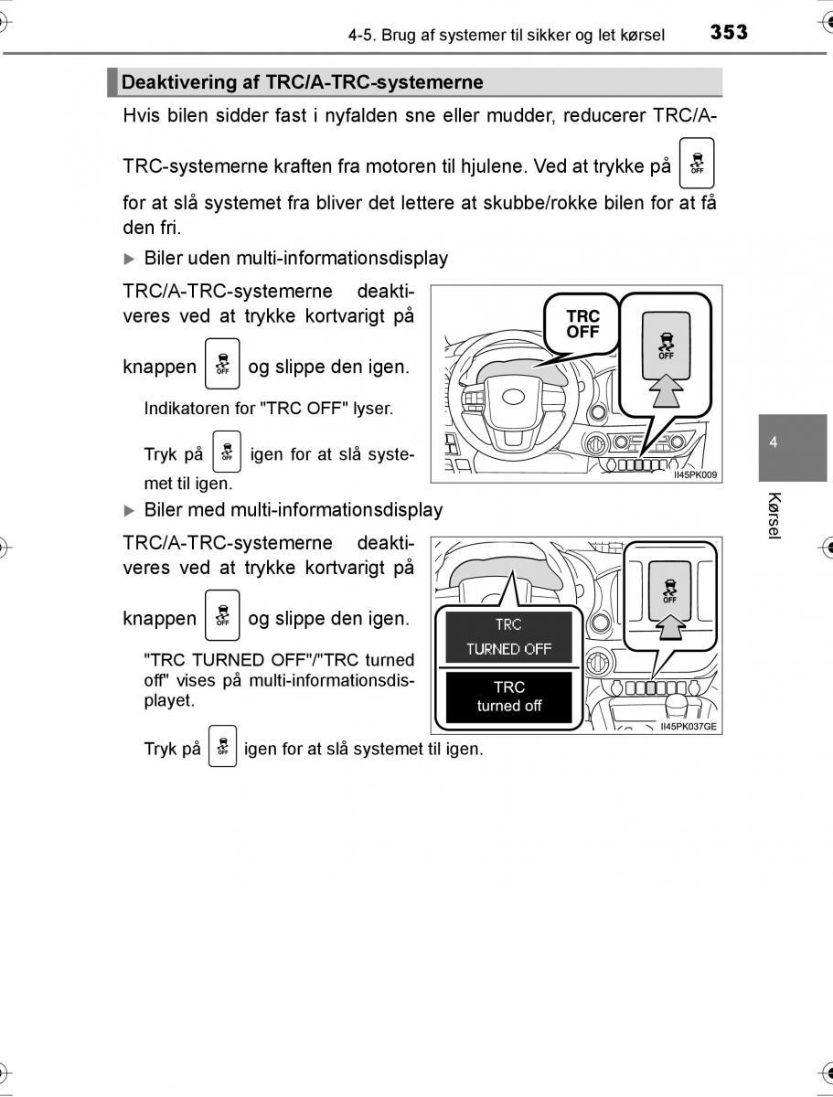 Toyota Hilux VIII 8 AN120 AN130 Bilens instruktionsbog / page 353