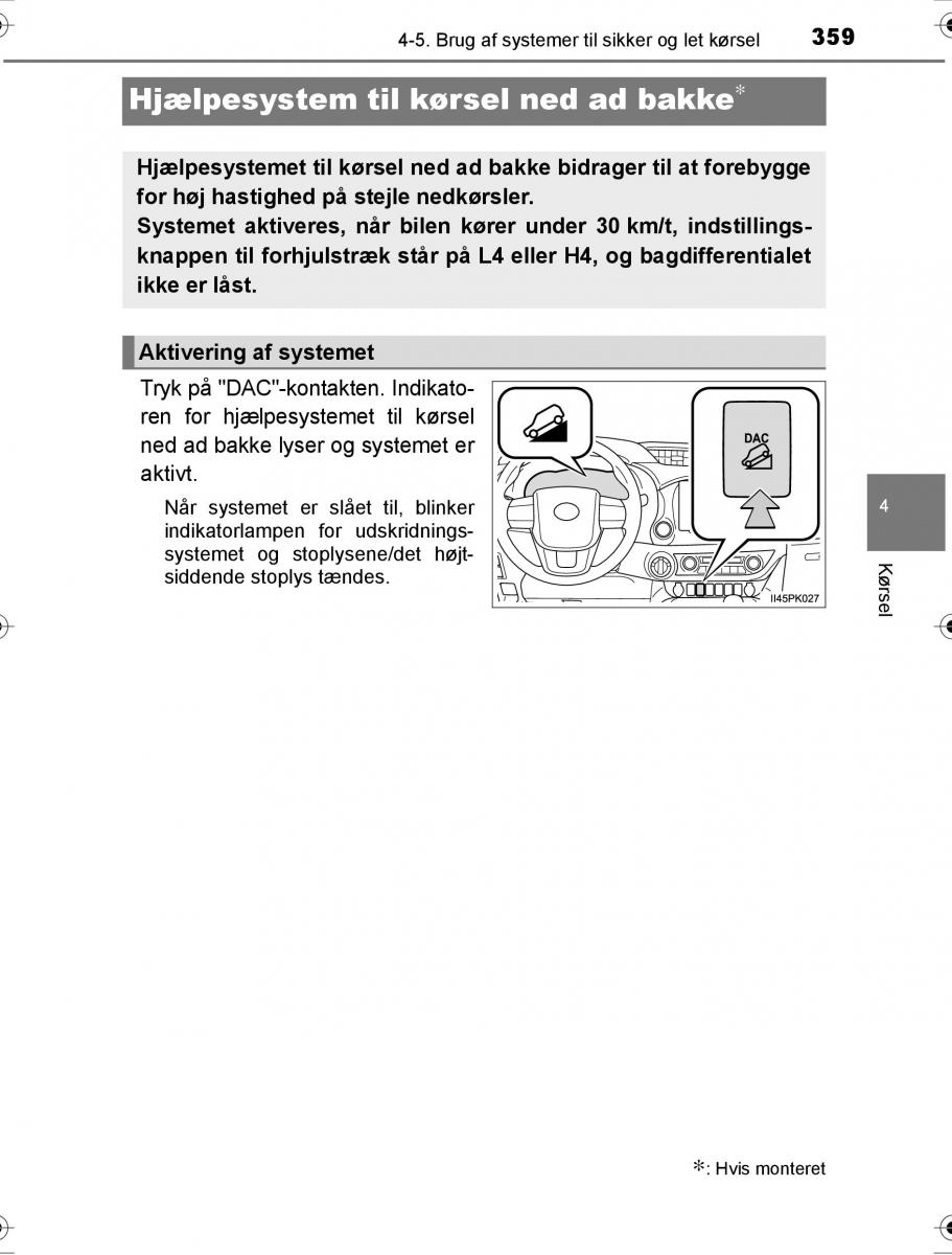 Toyota Hilux VIII 8 AN120 AN130 Bilens instruktionsbog / page 359