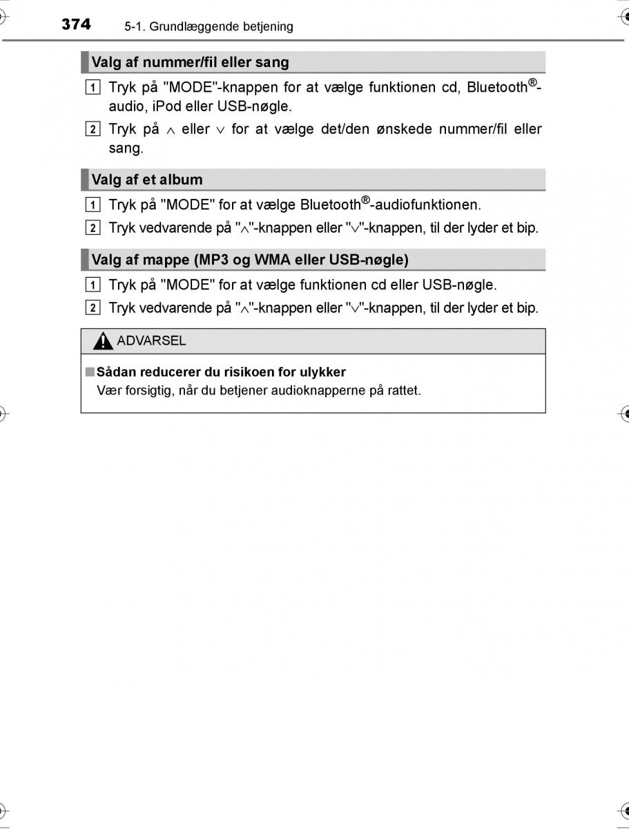 Toyota Hilux VIII 8 AN120 AN130 Bilens instruktionsbog / page 374