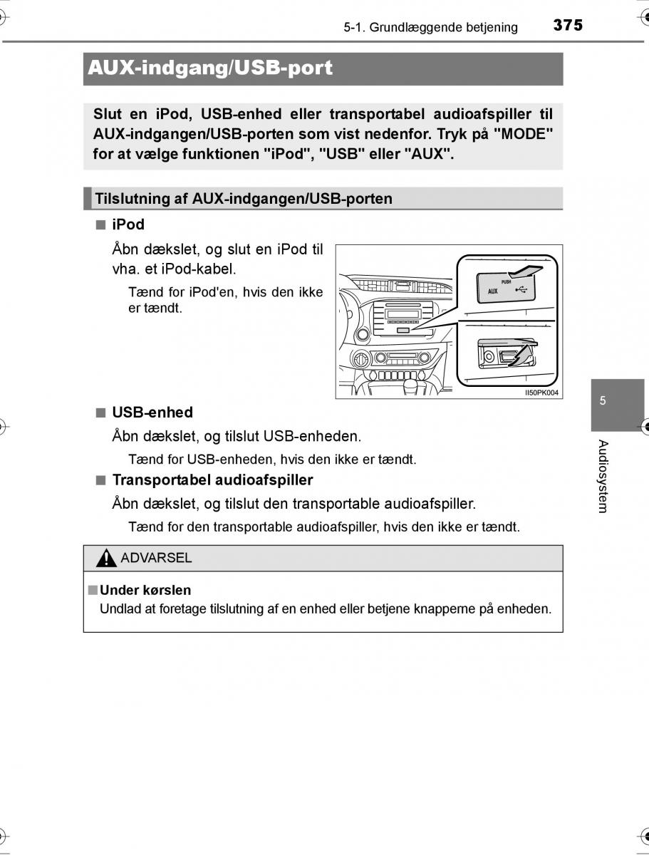 Toyota Hilux VIII 8 AN120 AN130 Bilens instruktionsbog / page 375