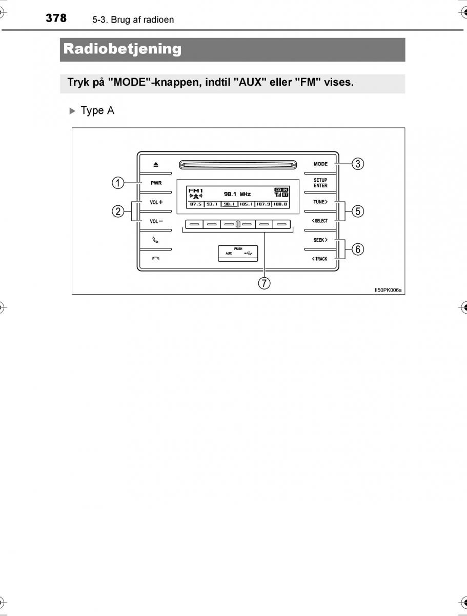 Toyota Hilux VIII 8 AN120 AN130 Bilens instruktionsbog / page 378