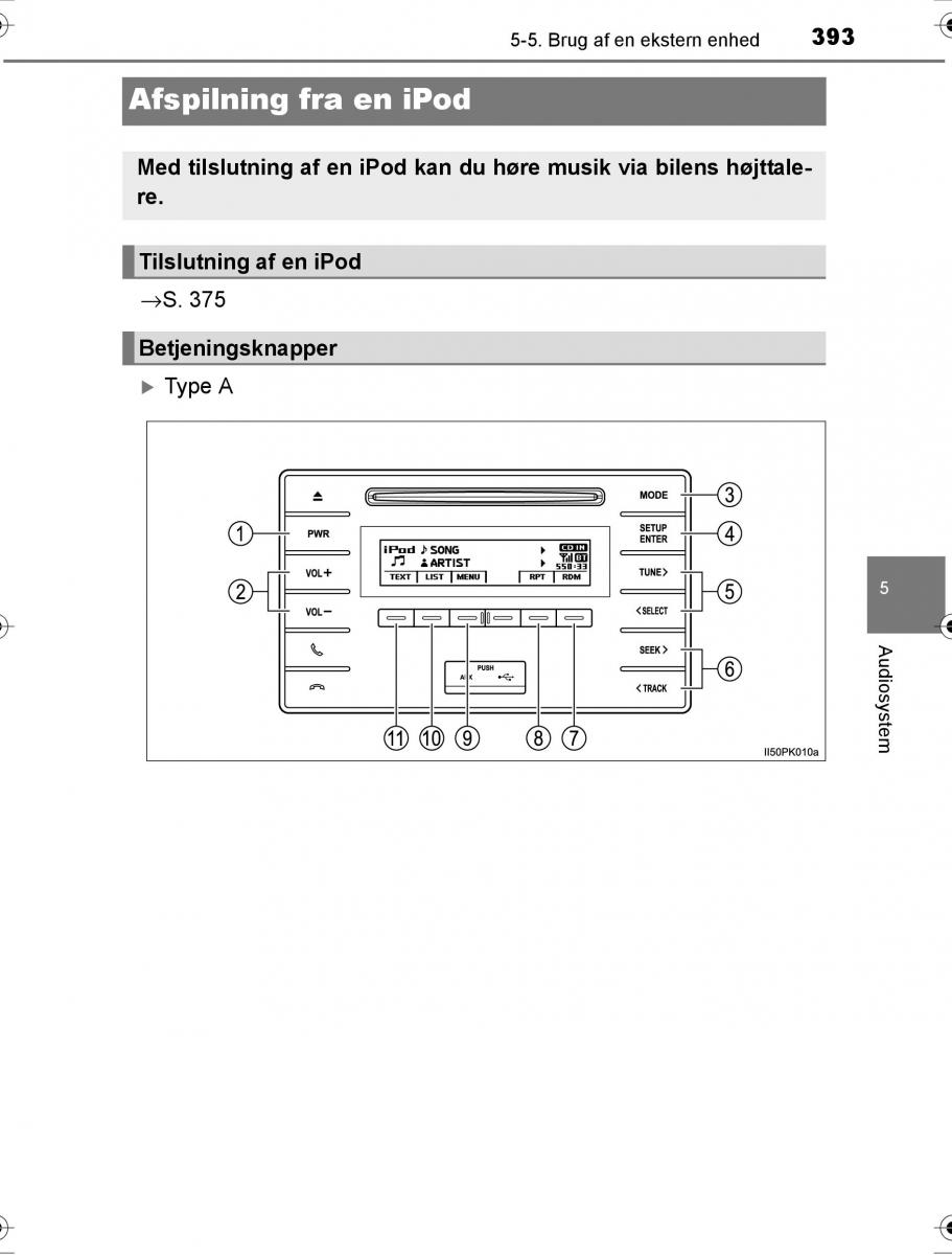 Toyota Hilux VIII 8 AN120 AN130 Bilens instruktionsbog / page 393