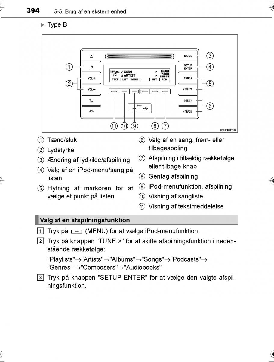 Toyota Hilux VIII 8 AN120 AN130 Bilens instruktionsbog / page 394