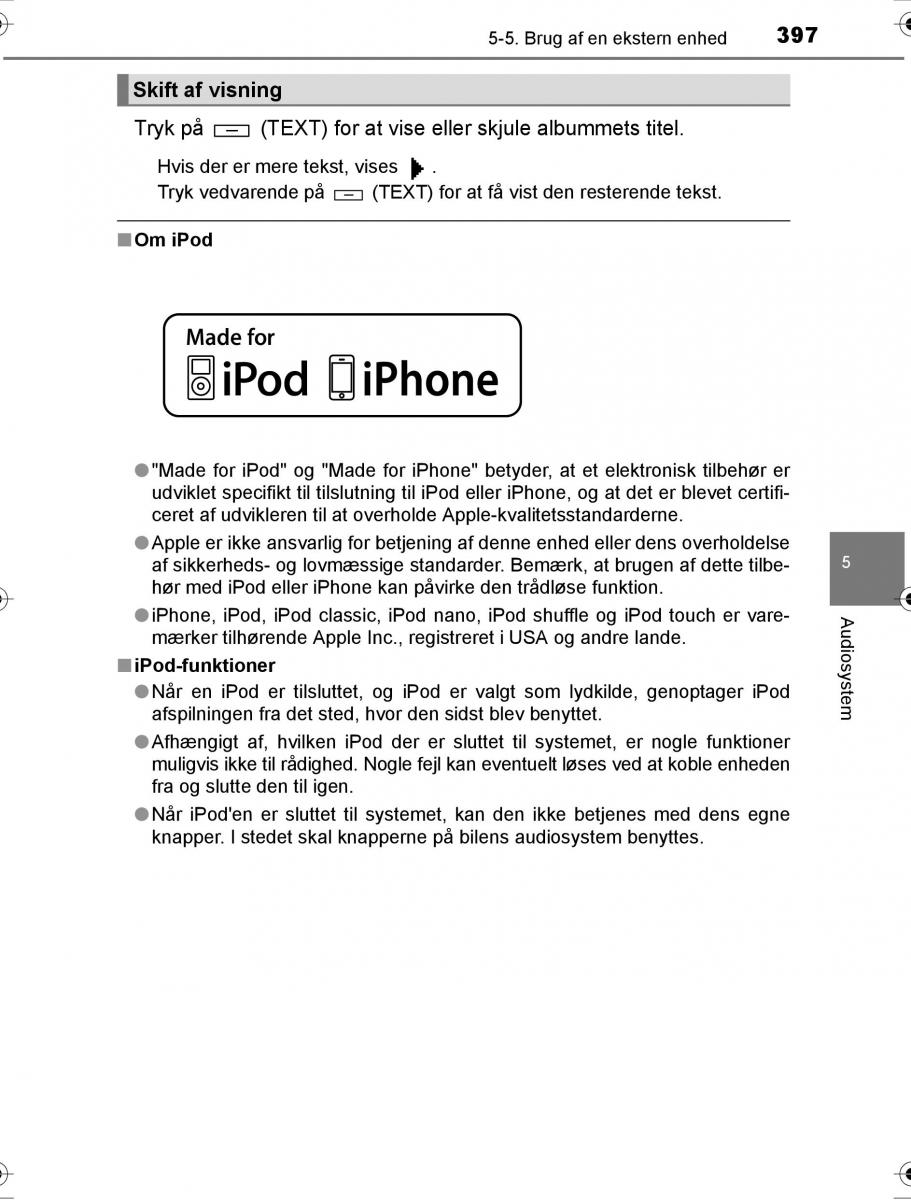 Toyota Hilux VIII 8 AN120 AN130 Bilens instruktionsbog / page 397