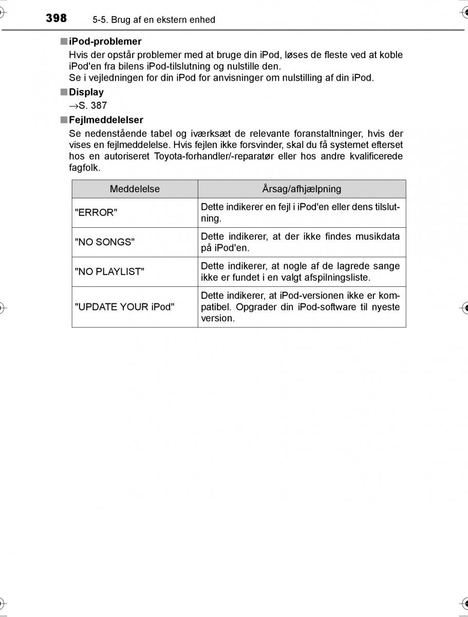 Toyota Hilux VIII 8 AN120 AN130 Bilens instruktionsbog / page 398