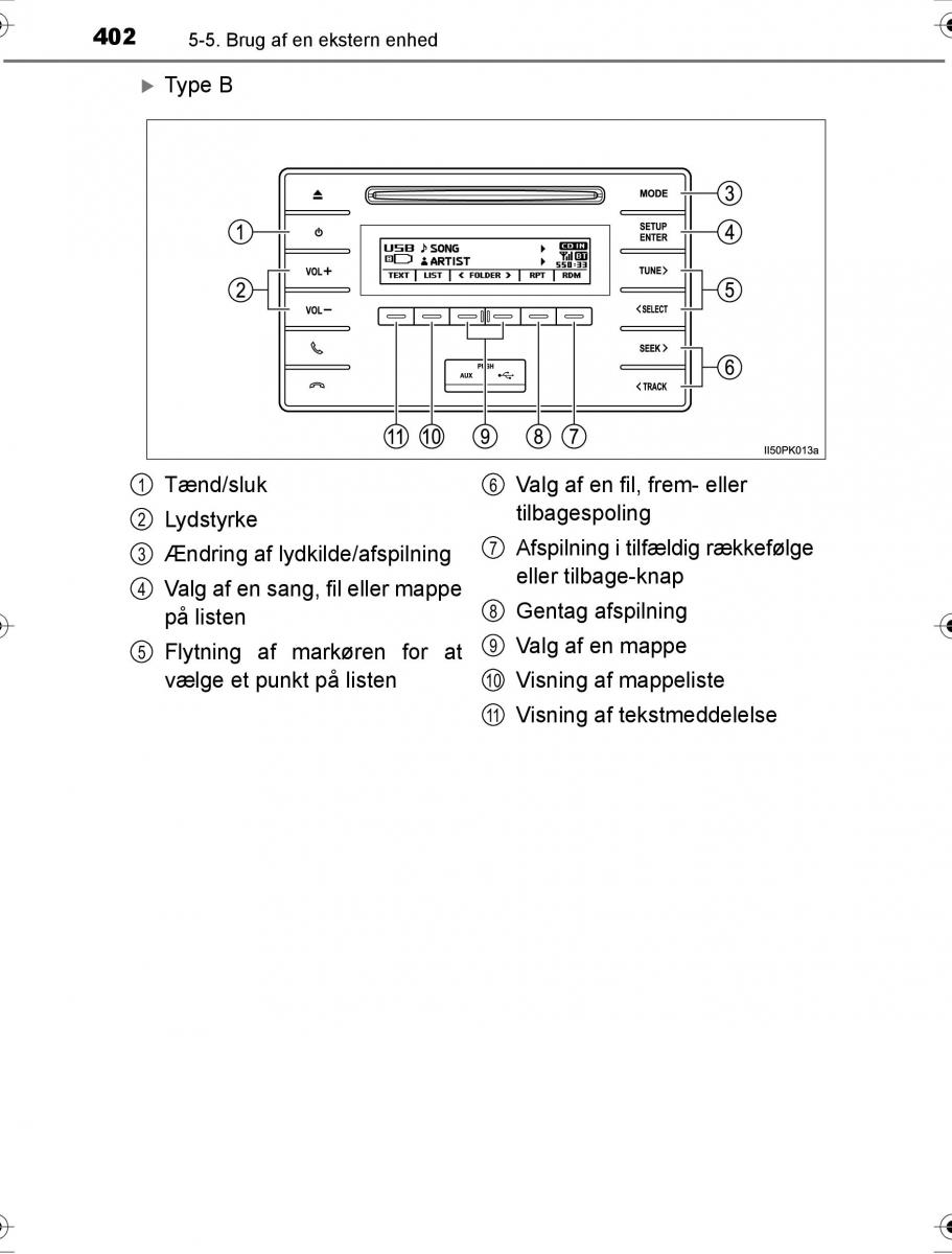 Toyota Hilux VIII 8 AN120 AN130 Bilens instruktionsbog / page 402