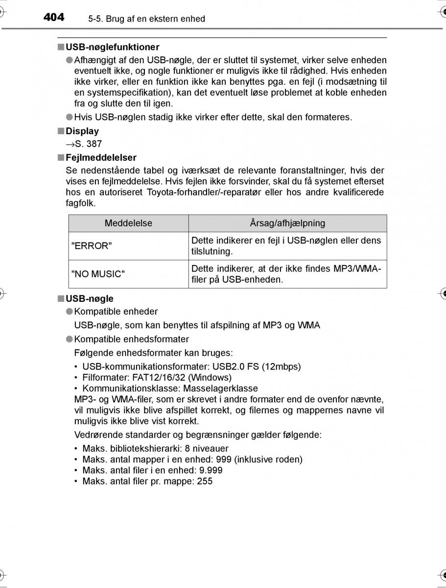 Toyota Hilux VIII 8 AN120 AN130 Bilens instruktionsbog / page 404