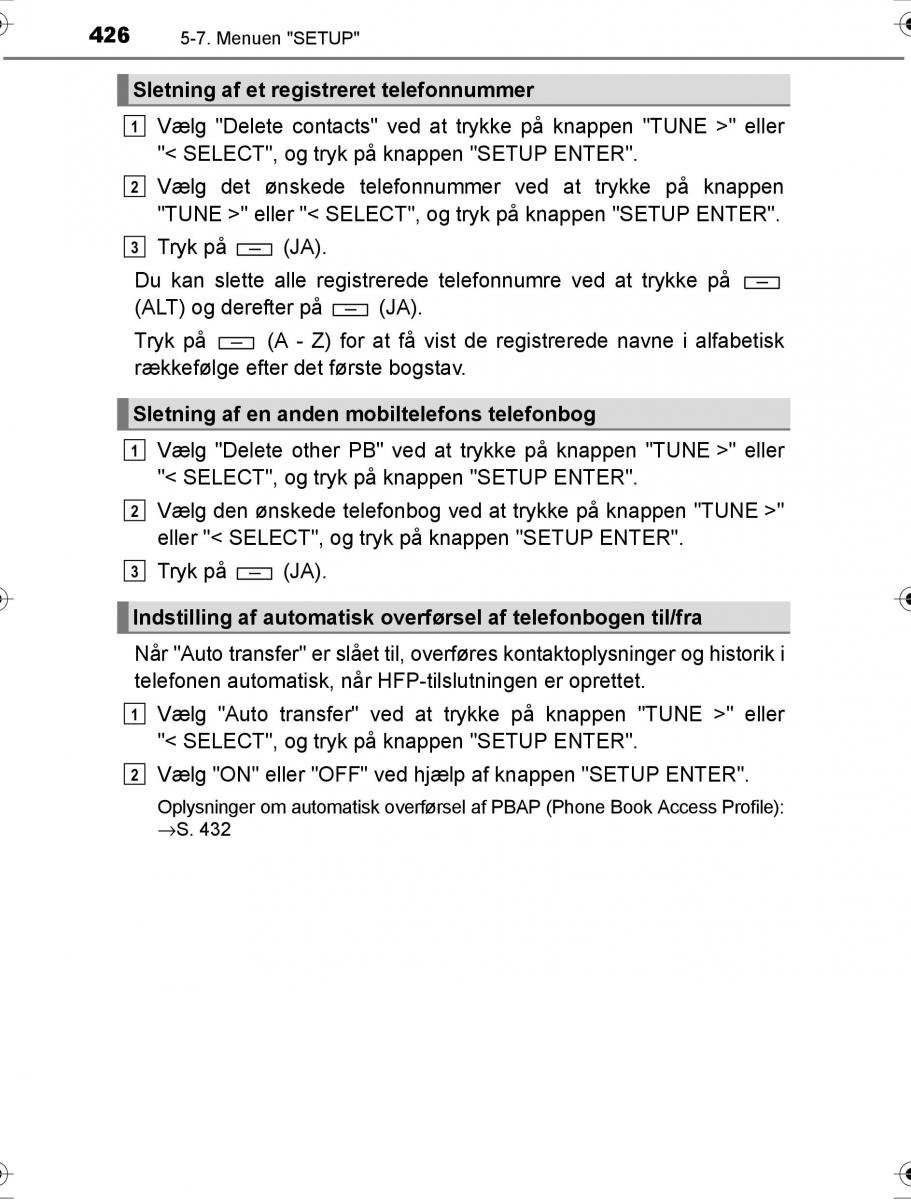 Toyota Hilux VIII 8 AN120 AN130 Bilens instruktionsbog / page 426