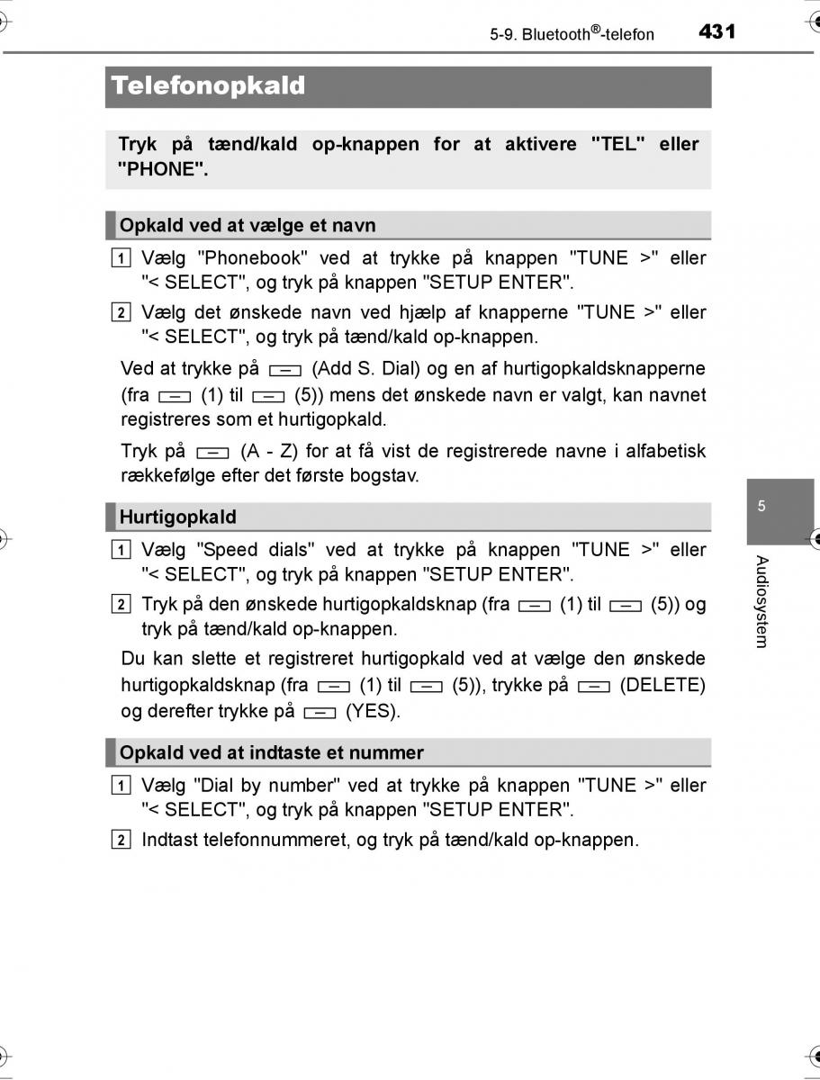 Toyota Hilux VIII 8 AN120 AN130 Bilens instruktionsbog / page 431