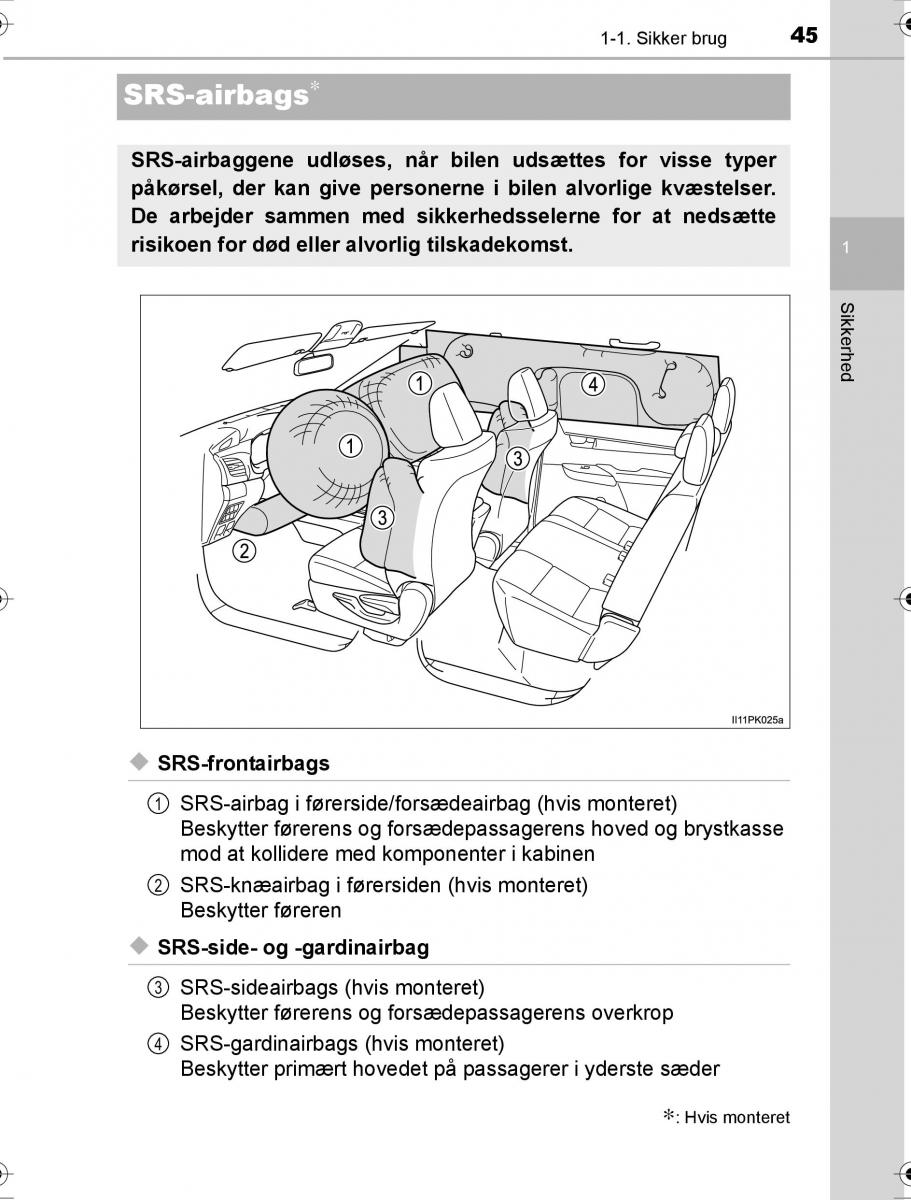 Toyota Hilux VIII 8 AN120 AN130 Bilens instruktionsbog / page 45