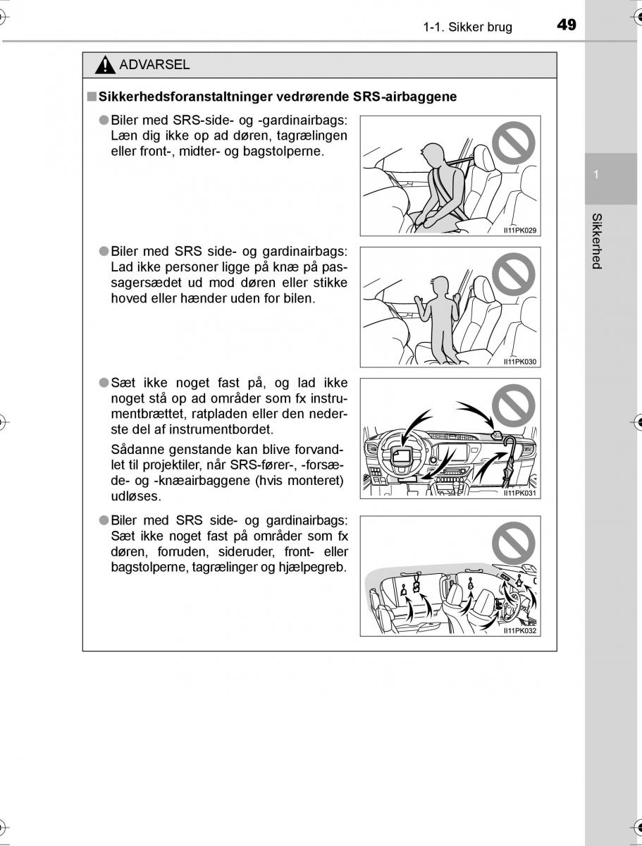 Toyota Hilux VIII 8 AN120 AN130 Bilens instruktionsbog / page 49