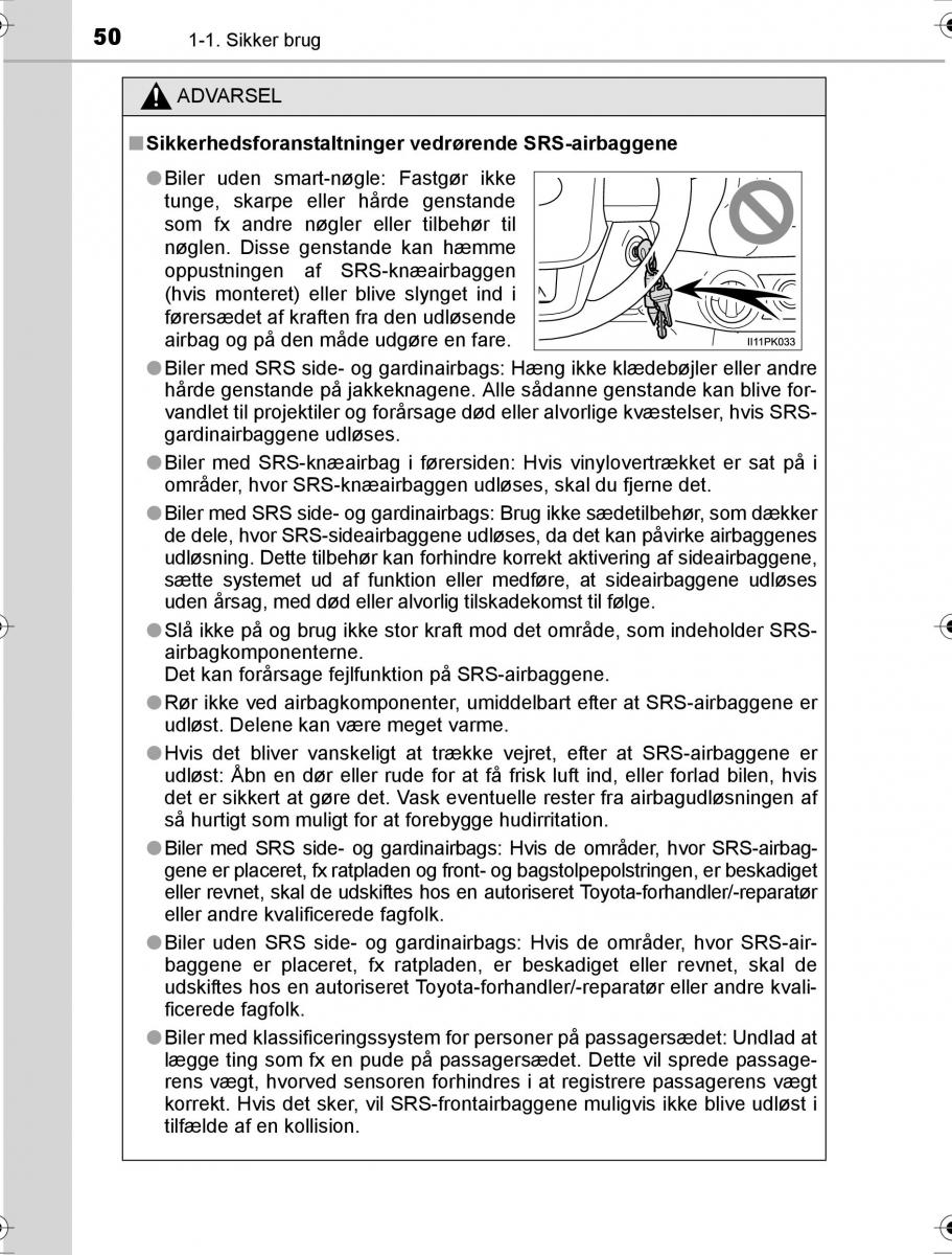 Toyota Hilux VIII 8 AN120 AN130 Bilens instruktionsbog / page 50