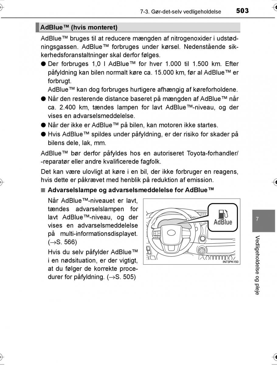 Toyota Hilux VIII 8 AN120 AN130 Bilens instruktionsbog / page 503