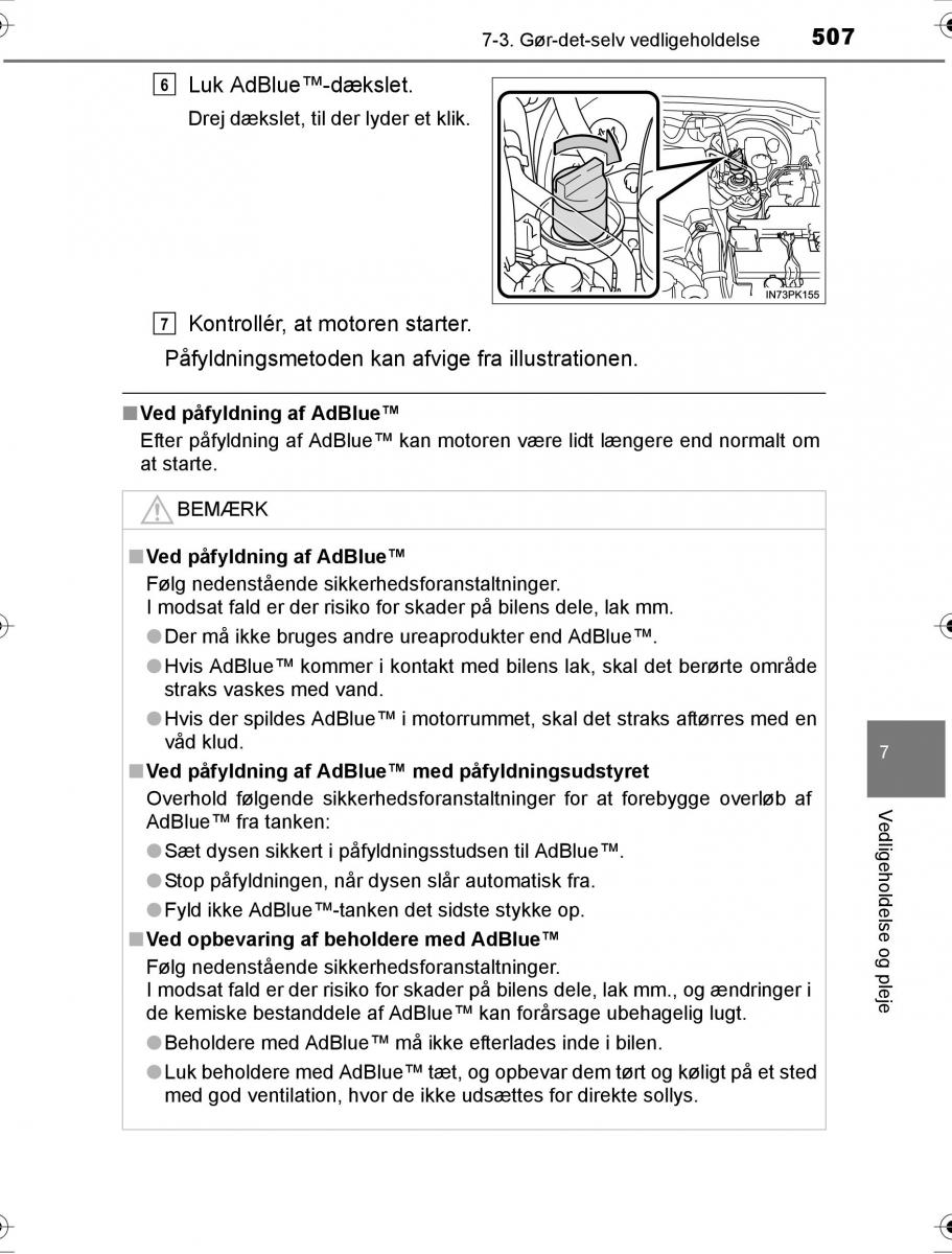 Toyota Hilux VIII 8 AN120 AN130 Bilens instruktionsbog / page 507