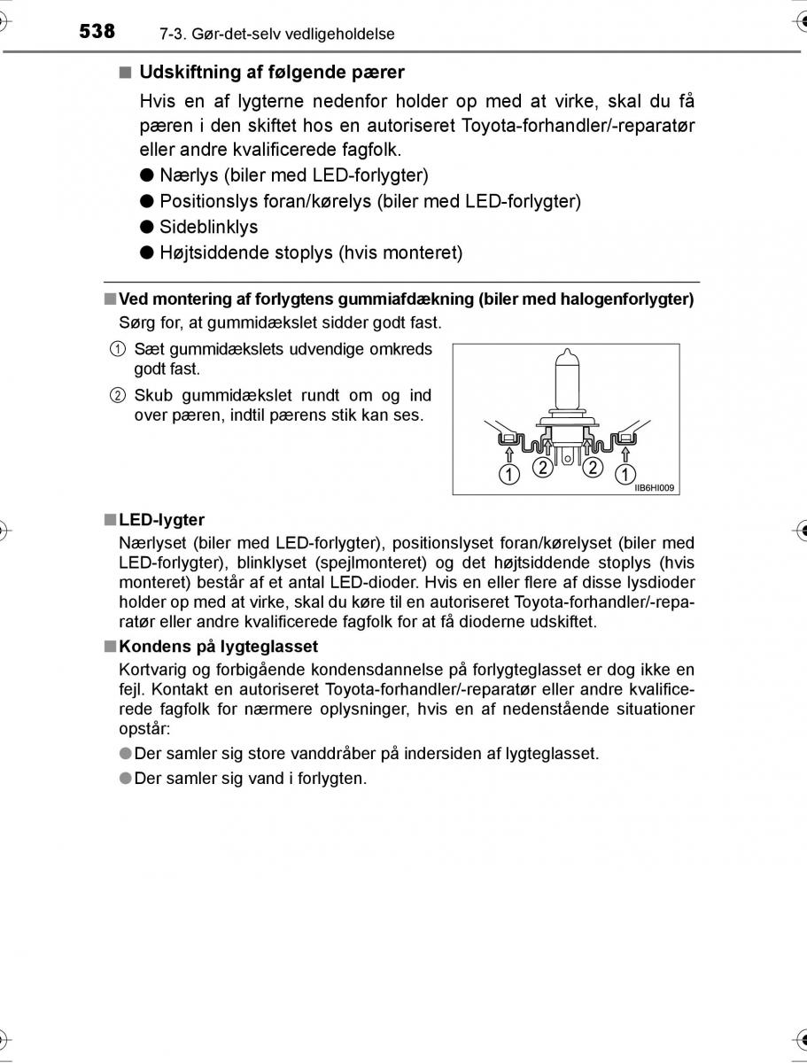 Toyota Hilux VIII 8 AN120 AN130 Bilens instruktionsbog / page 538