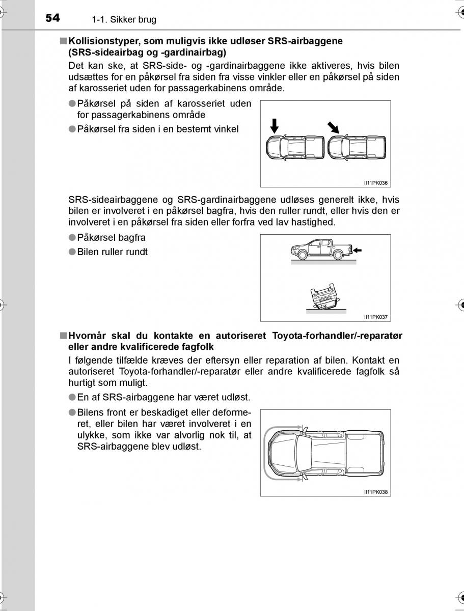 Toyota Hilux VIII 8 AN120 AN130 Bilens instruktionsbog / page 54