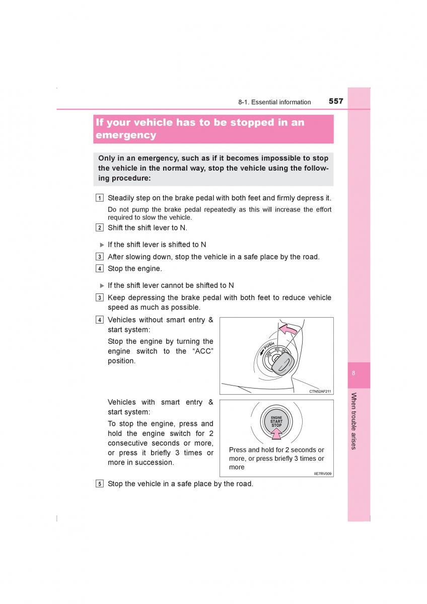 Toyota Hilux VIII 8 AN120 AN130 owners manual / page 557