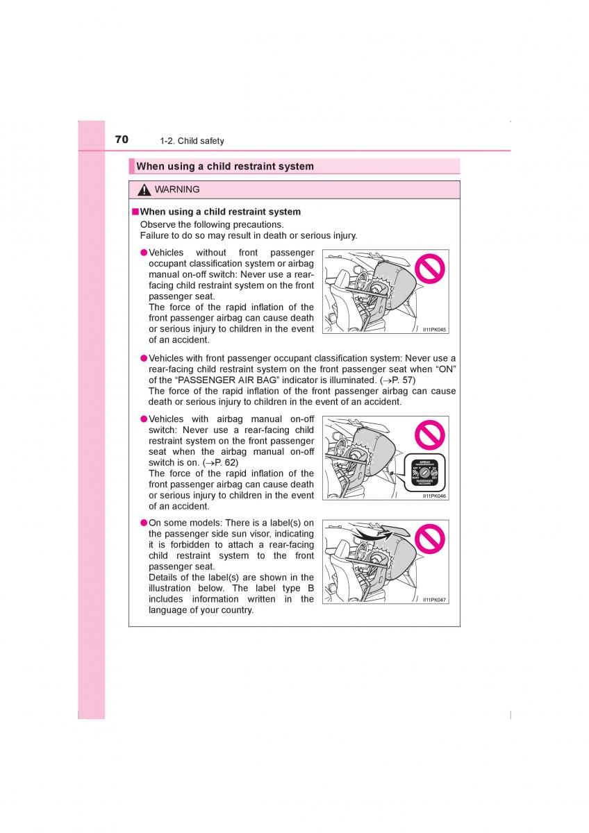 Toyota Hilux VIII 8 AN120 AN130 owners manual / page 70