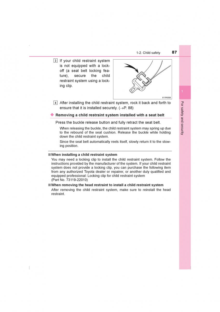 Toyota Hilux VIII 8 AN120 AN130 owners manual / page 87