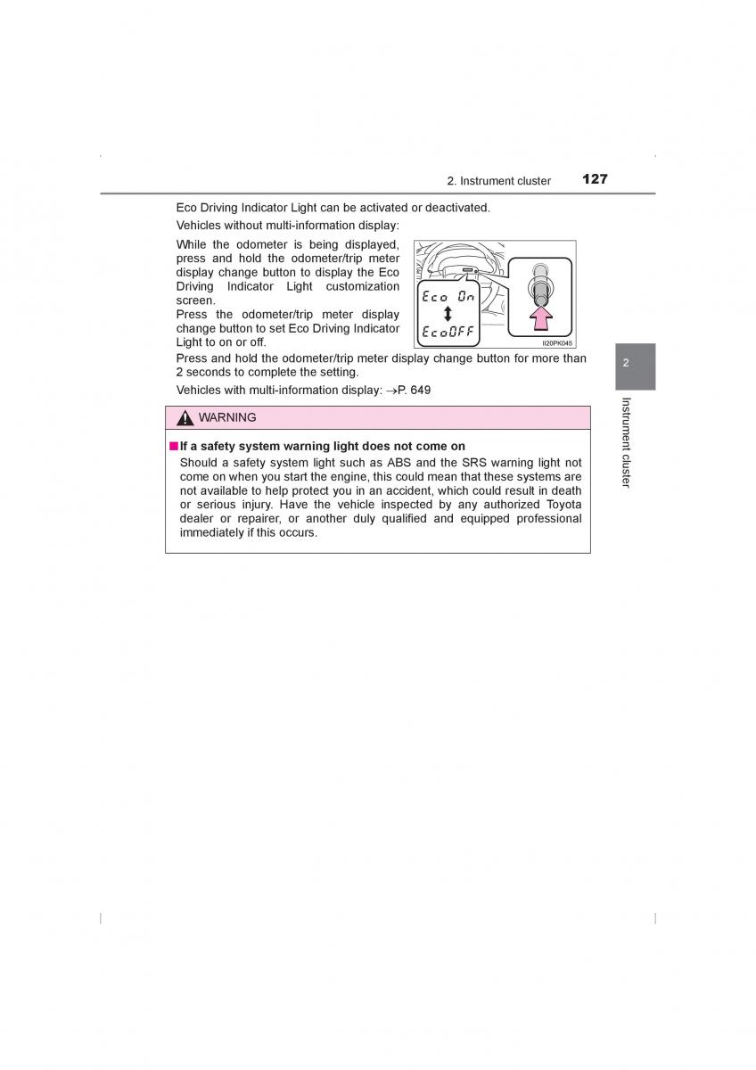 Toyota Hilux VIII 8 AN120 AN130 owners manual / page 127