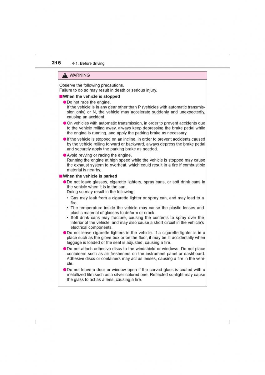 Toyota Hilux VIII 8 AN120 AN130 owners manual / page 216