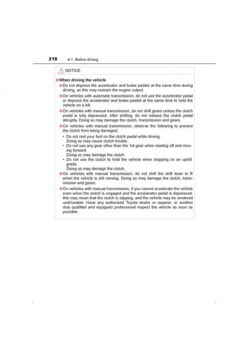 Toyota Hilux VIII 8 AN120 AN130 owners manual / page 218