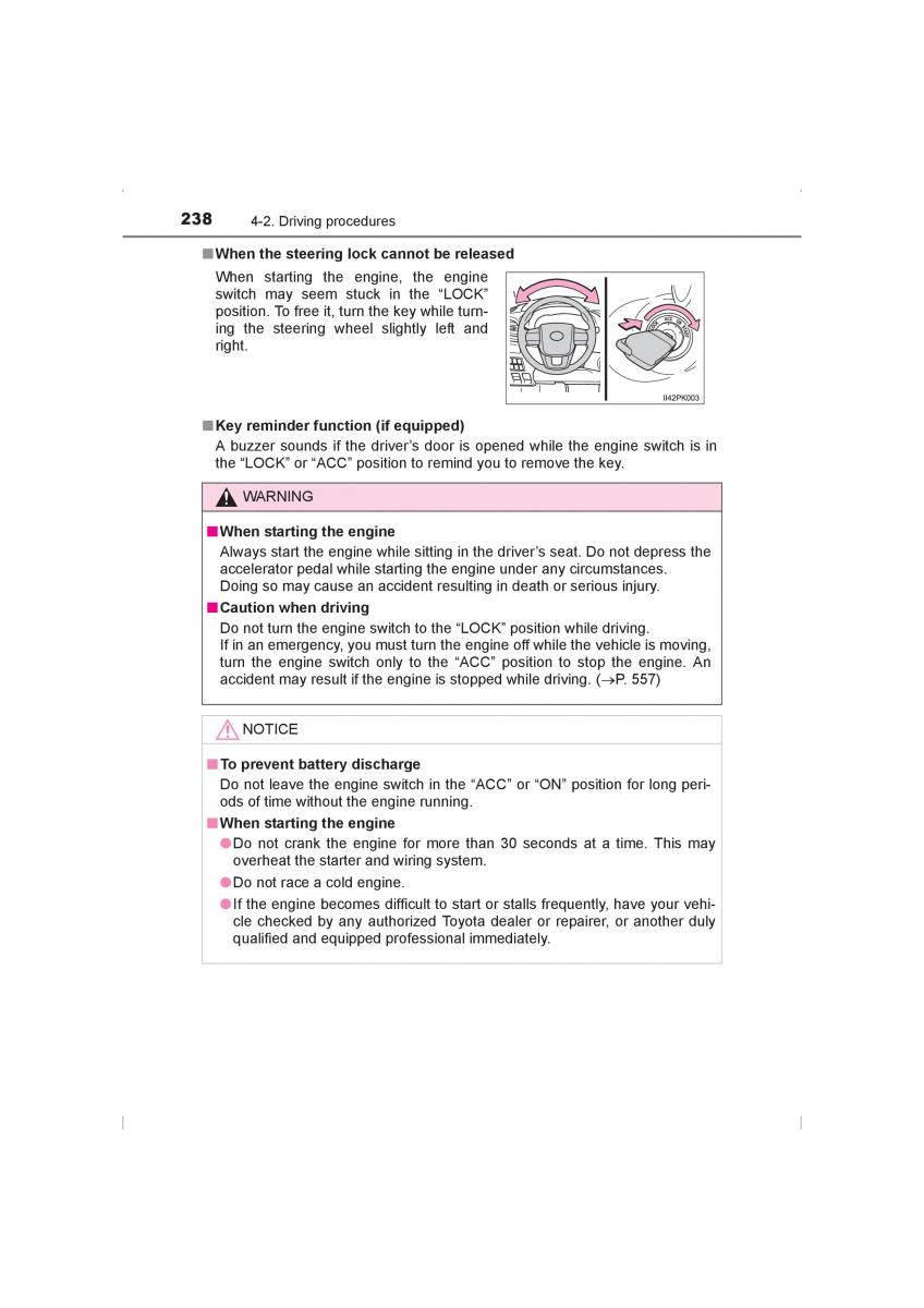 Toyota Hilux VIII 8 AN120 AN130 owners manual / page 238