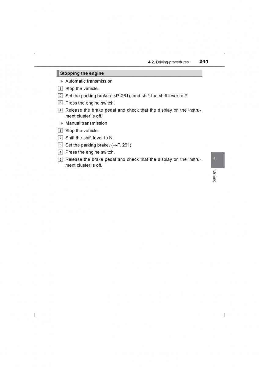 Toyota Hilux VIII 8 AN120 AN130 owners manual / page 241