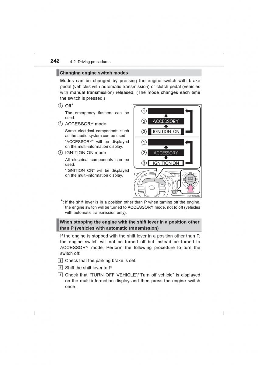 Toyota Hilux VIII 8 AN120 AN130 owners manual / page 242