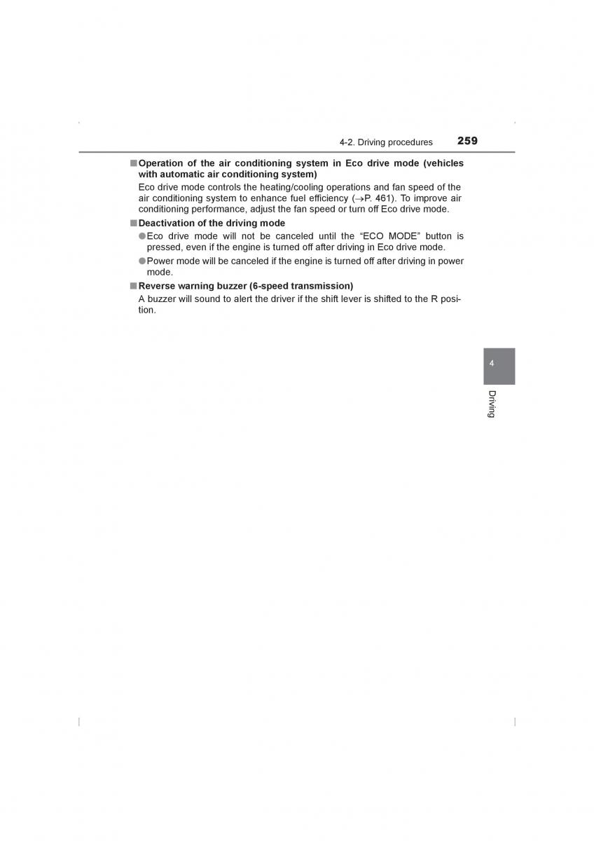 Toyota Hilux VIII 8 AN120 AN130 owners manual / page 259