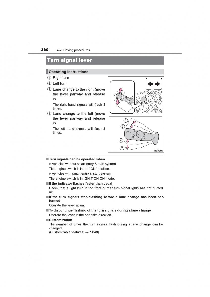 Toyota Hilux VIII 8 AN120 AN130 owners manual / page 260