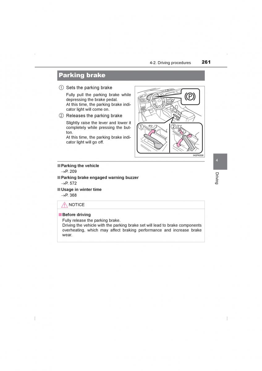 Toyota Hilux VIII 8 AN120 AN130 owners manual / page 261