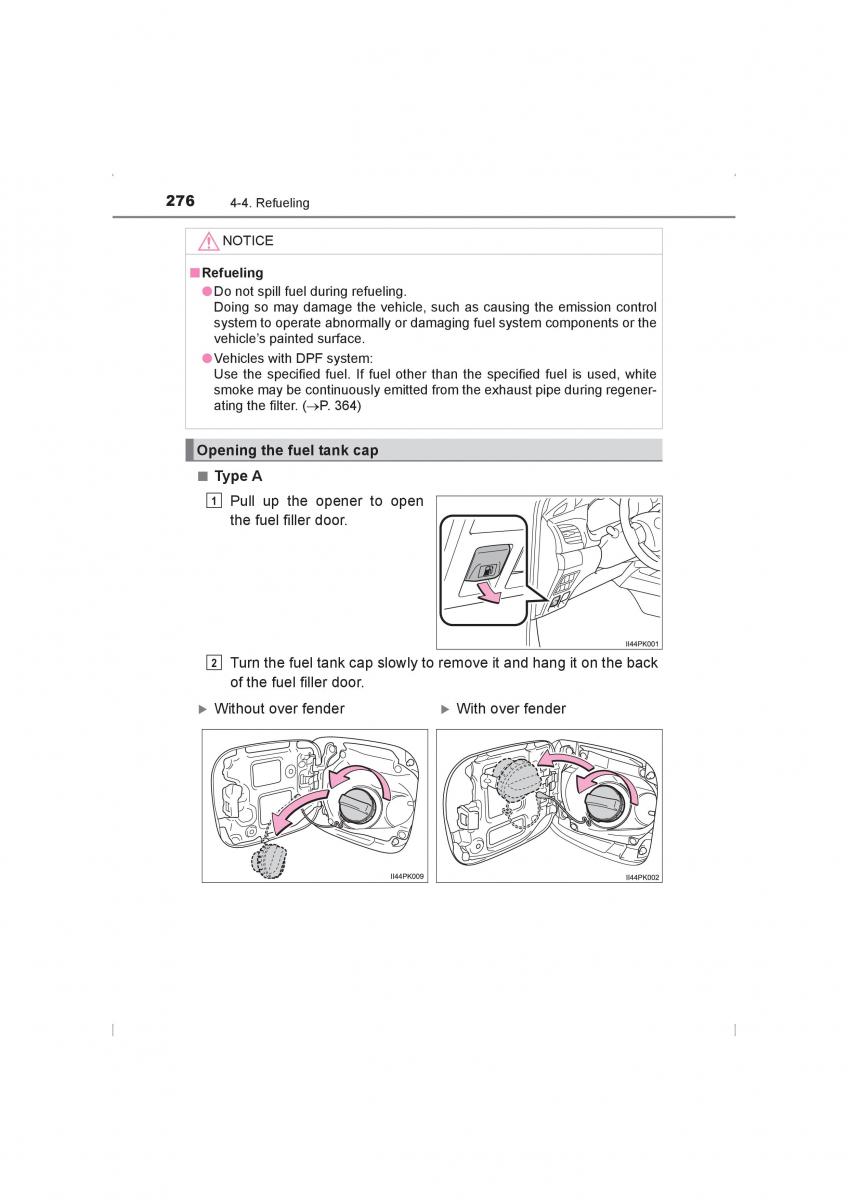 Toyota Hilux VIII 8 AN120 AN130 owners manual / page 276