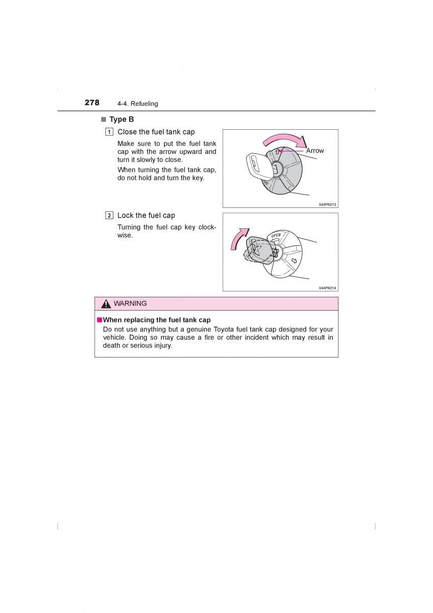 Toyota Hilux VIII 8 AN120 AN130 owners manual / page 278